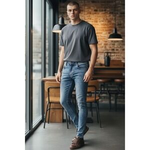 Southpole Active Flex Jeans Mens 34 X 32  Blue Denim  Skinny